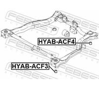 FEBEST Supporto Corpo Assale Posteriore Frontale per Hyundai Accent III Mc 1.4