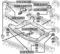 Flangia carburatore posteriore VLAB-XC90SSR FEBEST per VOLVO 850 850 Familiare