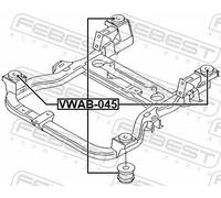 Flangia carburatore posteriore VWAB-045 FEBEST per VW TRANSPORTER T5 Autobus