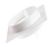 Flangia da parete 125 mm con valvola antiritorno, connettore di polivinilcloruro (PVC), tubo di ventilazione