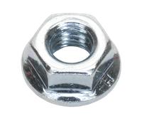 Flangia Dado a Lama Seghettata M6 Zinco Confezione Di 100 - Sealey FN6 Nuovo