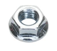 Flangia Dado a Lama Seghettata M8 Zinco Confezione Di 100 - Sealey FN8 Nuovo