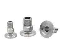 Flangia for vuoto KF16/KF25/KF40/KF50 Raccordo for tubo sanitario in acciaio inossidabile 304 Filettatura maschio PT Esagonale 1/8" 1/4" 1/2" 3/4" 3/8" 1"1-1/2"(KF50,2")