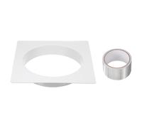 Flangia per tubo 10" plastica bianca con nastro adesivo
