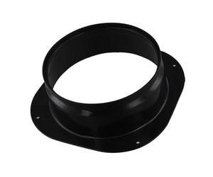 Flangia quadrata a rotonda in plastica PP, connettore per condotto di ventilazione per montaggio a parete, giunto liscio per il flusso d'aria, nero (75-300 mm)