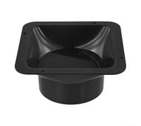 Flangia quadrata in plastica ABS per connettore con valvola di ritegno condotto per estrattore da bagno, diametro 150 mm, adattatore di sfiato per tubo flessibile da 100 mm, per cucina o ventilatori