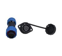 Flangia SP16 Presa per spina aeronautica impermeabile IP68 Maschio Femmina Giunti di testa Connettore filettato Connessione per apparecchiature di comunicazione Strumenti PA66 PA6 (7 nuclei (250 V 5