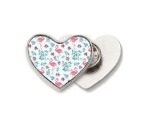Flango Pattern Tropical s Cuore Metallo Pin Spilla Clip Love