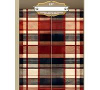 FLANNEL PLAID FABRIC * CORNELL NOTES COLLEGE COURSE NOTEBOOK+BONUS: Address/CellPhone Contact-Greek Fraternity Men Gentleman Gratitude Journal Diary ... Homeschool High School Ivy League University