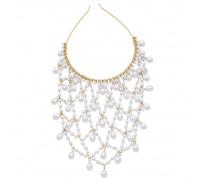 Flapper - Accessorio per capelli con perle, strass Art Déco, stile anni '20, accessorio per capelli per donne, feste, matrimoni vintage, colore: oro