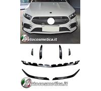 Flaps spoiler anteriore lama labbro nero per Mercedes Classe A W177 AMG+A35