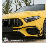 Flaps spoiler anteriore lama labbro nero per Mercedes Classe A W177 AMG+A45