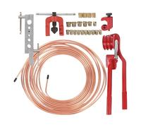 Flaring Tool Kit, Tubo Cutter Set, Brake Tool, Precision 3.16 Inch Flaring Head, Tubo Bending Adapter, Ideal for Auto Repair HVAC Work Trailer Motorcycle Use, Long Lasting Use