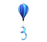 Flaroey 1 Pezzo Appendere Pallone Aerostatico Wind Spinners Rainbow Windsock Rainbow Hot Air Balloon Blue Hot Air Balloon Wind Rainbow Curlie Yards