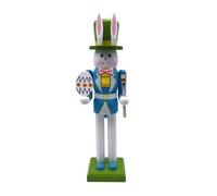 Flaroey 12" Coniglio di Pasqua in Legno Nutcracker Decorazione in Legno Nutcracker Ornamento A