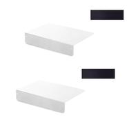 Flaroey 2 Pezzi Piastra di Prolunga Foratura per Frigorifero Domestico Estensione Laterale per Ripiano di Stoccaggio 20x10 cm Bianca