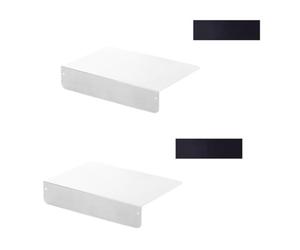 Flaroey 2 Pezzi Piastra di Prolunga Foratura per Frigorifero Domestico Estensione Laterale per Ripiano di Stoccaggio 20x10 cm Bianca