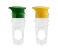 Flaroey 2 Pezzi Spremiagrumi Manuale In Plastica per Agrumi, Strumento per il Succo di Limone, Giallo + Verde