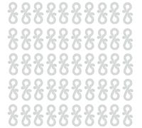 Flaroey 200 Pezzi di Ganci per Grondaie In Plastica A Forma di S per Luci di Natale, Decorazioni Esterne e Illuminazione Stagionale All'Aperto