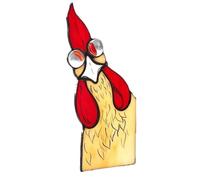 Flaroey 3 Pezzi Divertente Gallo Che Capolino Decorazione per Angolo per Finestra Ornamento di Pollo in Acrilico Colorato Fatto A Mano Acchiappasole da Appendere alla Finestra