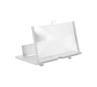 Flaroey Amplificatore per Schermo 3D da 10 Pollici, Staffa di Supporto Video HD Portatile per Protezione degli Occhi per Viaggi Avorio