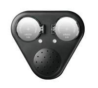 Flaroey Caricabatterie per Batterie A A Doppio Slot con Voce per Batterie al Litio LIR2032, LIR2025, LIR2016, con Porta USB di Tipo C per Batterie al Litio da 3,6V.