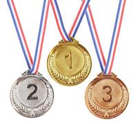 Flaroey Classifica 3 Medaglie, Medaglia Dei Vincitori con Nastro 1° 2° 3° Medaglia di Metallo per Bambini, Medaglia Dei Vincitori In Stile