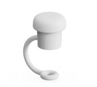 Flaroey Coperchio per Cannuccia Regolabile Diametro 6 Mm-10 Mm, Tappo Antipolvere per Cannuccia Trasparente Lavabile in Lavastoviglie, Bianca