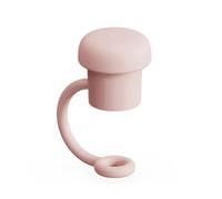 Flaroey Coperchio per Cannuccia Regolabile, Diametro 6 Mm-10 Mm, Tappo Antipolvere Trasparente per Cannuccia, Lavabile in Lavastoviglie, Rosa