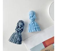 Flaroey D Stampo per Candele 3D Carino Stampo per Bambola In Silicone Carino Piccola Principessa Bambola Resina Sapone Kit per Realizzare Candele Decorazioni per Matrimoni Regalo Fatto A Mano