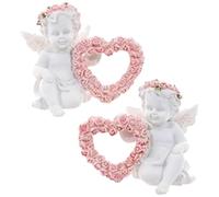 Flaroey Decorazioni in Resina - Set di Statue in Resina con A Forma di Cuore e Kit per Sculture A Forma di Figura per Il Giorno di San, 2 Pezzi