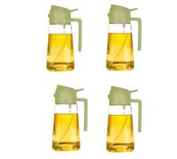 Flaroey Dispenser di Olio per da Cucina, Flacone Dispenser di Olio Spruzza e, Dispenser di Olio D'Oliva 2 In 1, Verde 4 Pezzi