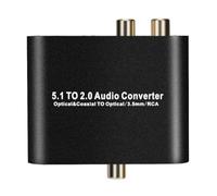 Flaroey Estrattore Audio 5.1 Convertitore Audio Digitale Decoder Splitter Estrattore Audio Espansione Estrattore Stereo Jack da 3,5 mm Facile da Installare Facile da Usare