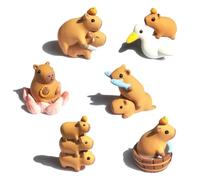 Flaroey Figure di Capibara, Accessori per Il Giardino delle Fate, Decorazioni per Ornamenti per L'Orticoltura in Vaso, Sculture per La Decorazione del Desktop della Casa sul Prato