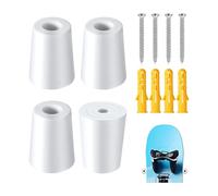 Flaroey Gancio Verticale per Sci da 4 Pezzi con Tasselli di Espansione A Vite, Portasci Verticale per Riporre e Mostrare in Modo Sicuro I Tuoi Sci B