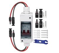 Flaroey Interruttore di Disconnessione Solare, Scatola Combiner Fotovoltaica PV, Interruttore Automatico CC 400V IP65 Impermeabile B