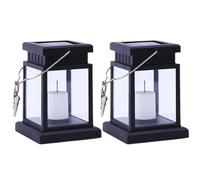 Flaroey Lanterna Solare Sospesa per Esterni, Luce Effetto Candela, Luce da Giardino, Luce Notturna, Luce Pendente Impermeabile B