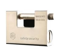 Flaroey Lucchetto Blindato per Impieghi Gravosi, Lucchetto di Sicurezza per Magazzino Container, 4 Chiavi, 94 mm