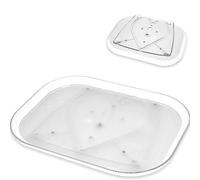 Flaroey Organizzatore per Giradischi Lazy da 2 Pezzi per Frigorifero, Lazy Rettangolare Girevole per Armadietto, Dispensa, Cucina Resistente e Facile da Installare L