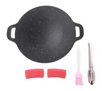 Flaroey Piatta Grill da Esterna Antiaderente Piastra Barbecue Coreana Barbecue Pentola per Carne Piatto 28 cm 1 Set