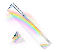 Flaroey Prisma Triangolare Trasparente da 2 Pezzi, Prismi Ottici di Lunghezza 6 e 1 Pollice per Insegnare La Fisica Dello Spettro Luminoso e il Prisma per La Fotografia Fotografica
