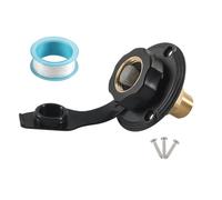 Flaroey Raccordo Ingresso Acqua Flangia di Ingresso Riempimento Acqua Comunale in con Valvola di Ritegno Connettore Tubo Acqua Nero
