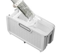 Flaroey Secchio per Pulizia Piatto Pieghevole per Scopa Pratico Secchio per Pulizia con Ruote Secchio Portatile per Scopa A Botte Vaschetta per Lavaggio per Camera da Letto A