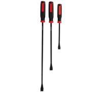Flaroey Set di 3 Leve A Crow Bar Che Include Leve da 12 Pollici, 18 Pollici e 24 Pollici CMMT98347 Leva del Pneumatico In Acciaio Nero e Rosso con Guarnizioni In Gomma.