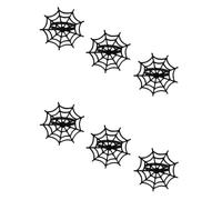 Flaroey Set di Portatovaglioli di Halloween Tovagliolo di Halloween Nero Terrore Lega di Metallo Fermaglio per Tovagliolo Ragnatela Nera
