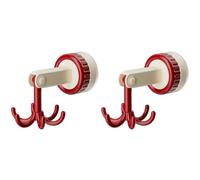 Flaroey Six-Claw Hook Multi-Function Spatula Spoon Rack Retro Ventosa Soluzione di Continuità Appeso A Parete Rosso