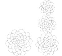 Flaroey Supporto per Composizioni Floreali, Coperchio con Inserto Floreale in Acciaio Inossidabile, Griglia per Fiori Riutilizzabile, 4 Pezzi,