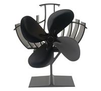 Flaroey Ventilatore per Stufa A Legna Ventilatore per Camino A 4 Pale Alimentato A per Legna/Camino/Bruciatore di Tronchi Circola In Modo Efficiente il Ventilatore 'Aria Calda