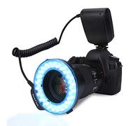 Flash Anulare Macro 48 LED con Display LCD per Pentax e Altre Fotocamere DSLR, Controllo Dell'alimentazione