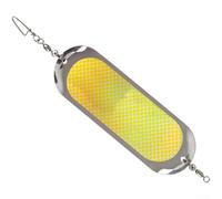 Flash Board in metallo per pesca al salmone con carta riflettente e cuscinetto girevole design per strato di acqua di mare azione di ricerca in varie profondità (7#)